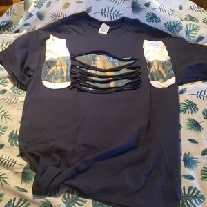 Navy Graphic T-Shirt with Unique Design
